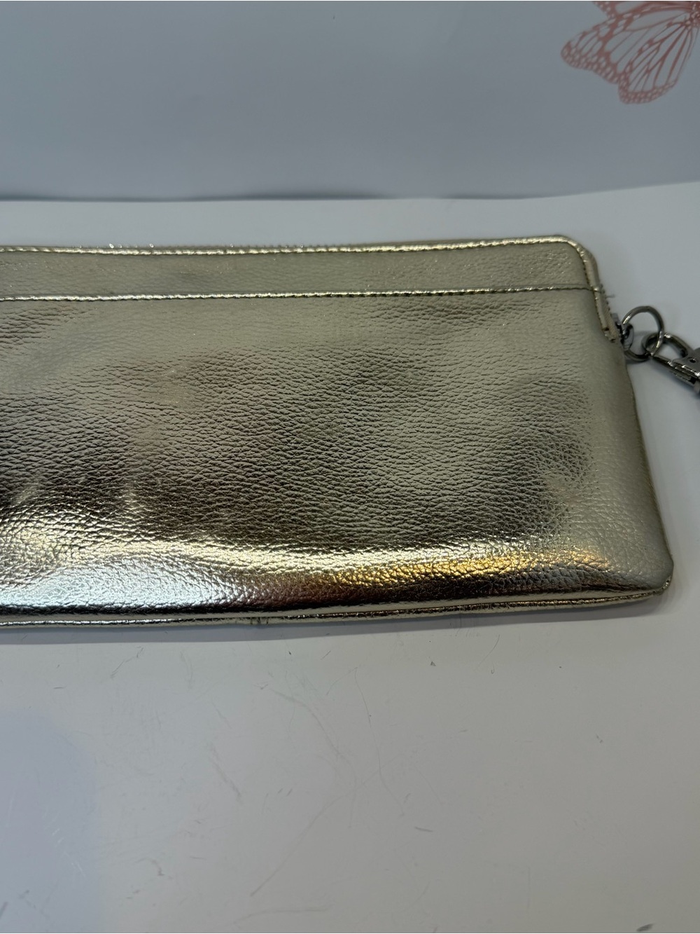 Tignanello gold wristlet wallet bag - Picture 6 of 10